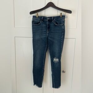 Ladies Dark Blue Distressed KanCan Women's Jeans 11/29